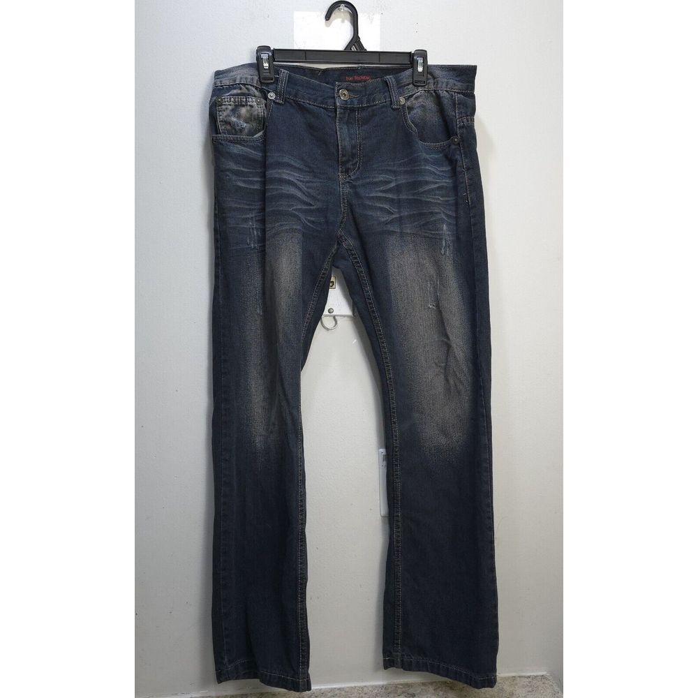 True Republic Jeans Mens 36x32 Black Denim Traveler Slim Fit Stretch True‎ Luxe